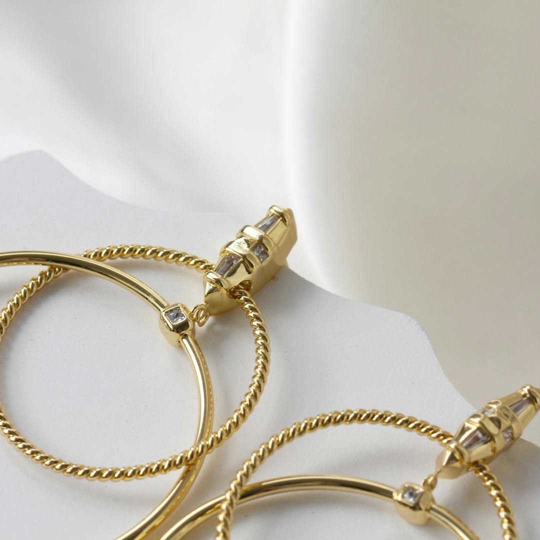 Saturn Gold Statement Earrings by Jackie Mack Designs